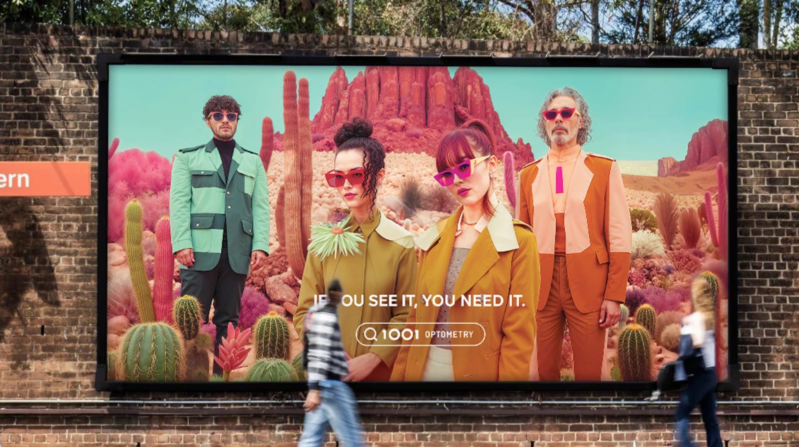 1001 Optometry 三個版本視力檢查廣告的 Key Visual